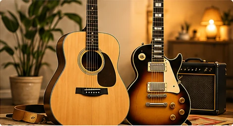 Illustration zum Ratgeber Welche Gitarre für Anfänger? Der praktische Einstieg